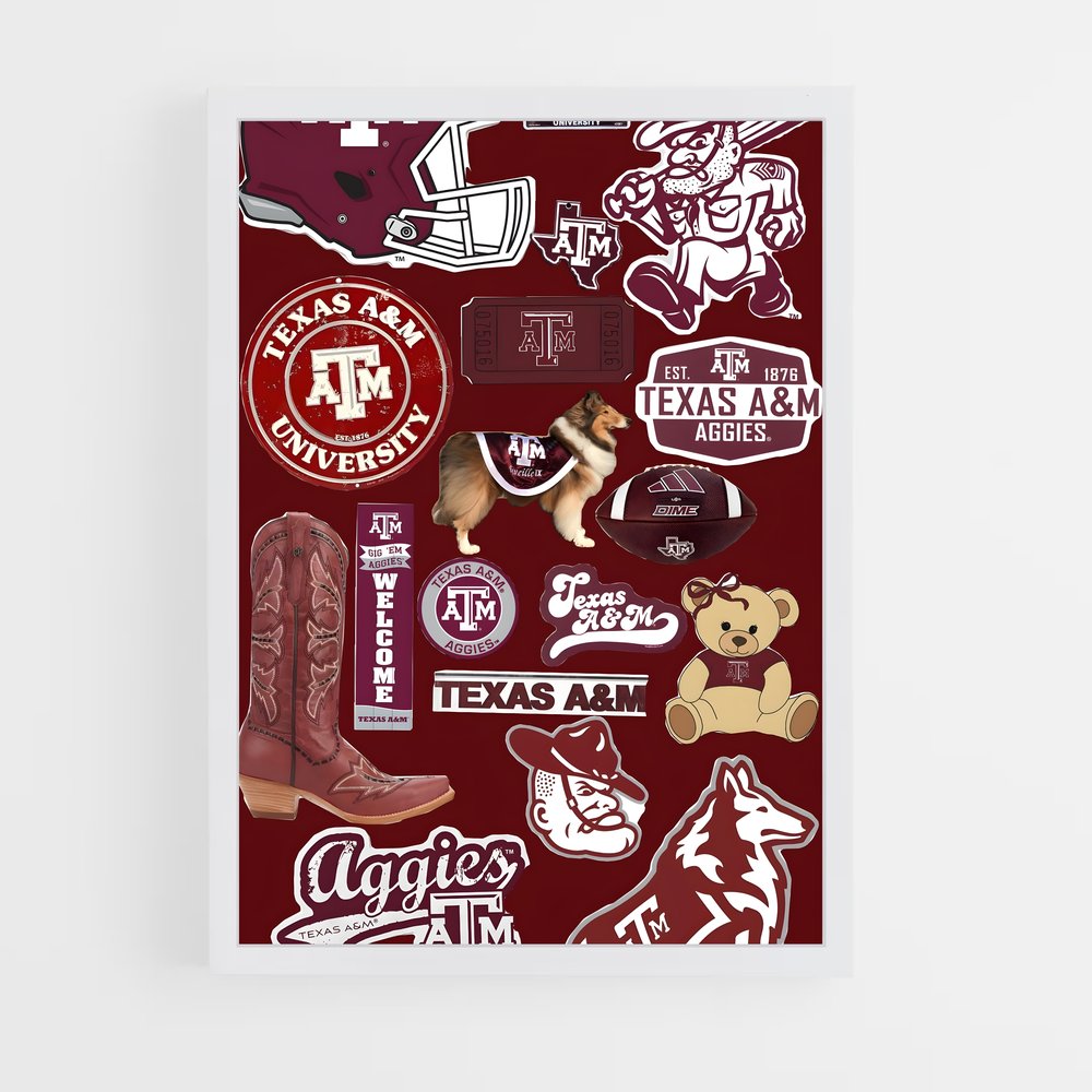 Poster Aggies Powerhouse – affiche Baseball (vue 3)